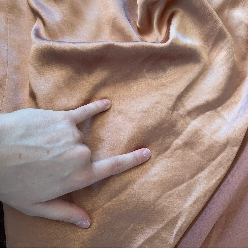 NWT Elliott Cassini Dress Copper Satin One Shoulder Ruched Formal Sleeveless S - Picture 15 of 15